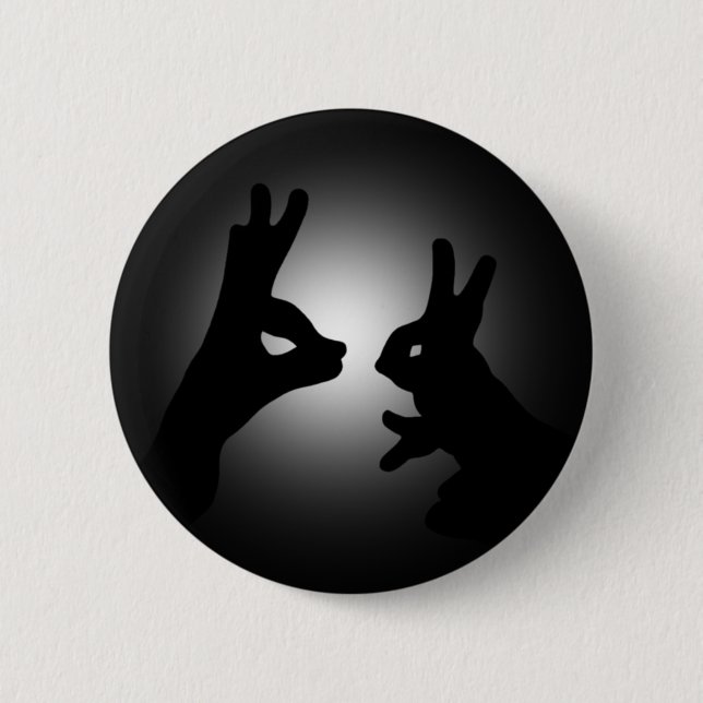 Shadow Puppets Pinback Button (Front)