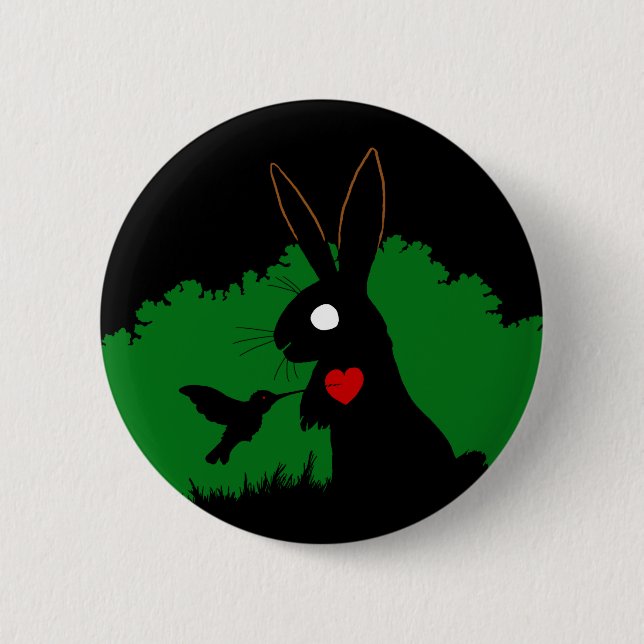 Shadow Rabbit Button Design 1 (Front)