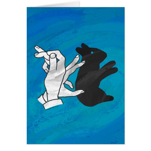 Shadow Rabbit On Blue Cards (Front)