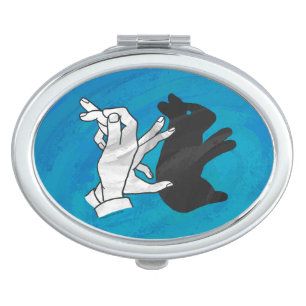 Shadow Rabbit On Blue Makeup Mirror