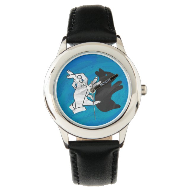 Shadow Rabbit On Blue Watch (Front)