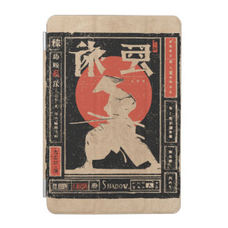 Shadow Samurai Japandi Art | Wabi Sabi Red Sun iPad Mini Cover
