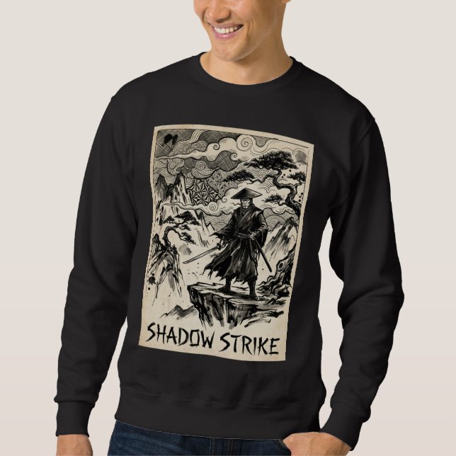 Shadow Strike Samurai Ink Art Sweatshirt (Front)