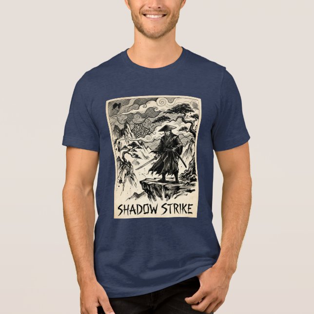 Shadow Strike Samurai Ink Art Tri-Blend Shirt (Front)