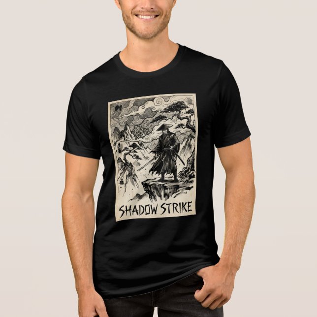 Shadow Strike Samurai Ink Art Tri-Blend Shirt (Front)
