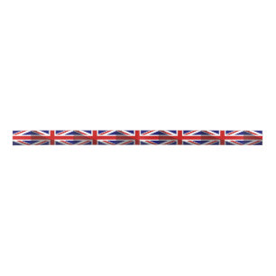 Shadow Union Jack Flag Satin Ribbon