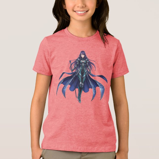 Shadow Warrior Anime Princess Battle Fantasy Kids' Tri-Blend Shirt (Front)
