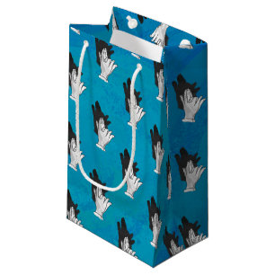 Shadow Wolf on Blue Small Gift Bag