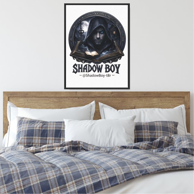 shadowboy canvas print (Insitu(Bedroom))