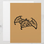 Shadowed bat-shaped oak leaves (Front/Back)