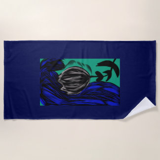 Shadowed by Her Own Beauty Beach Towel