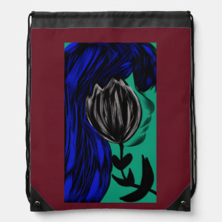 Shadowed by Her Own Beauty Drawstring Bag