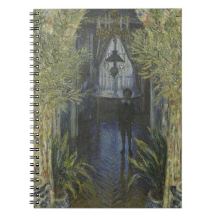 Shadowed Hallway Interior Impressionist Notebook