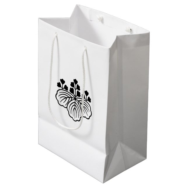 Shadowed paulownia with 5-3 blooms medium gift bag (Front Angled)