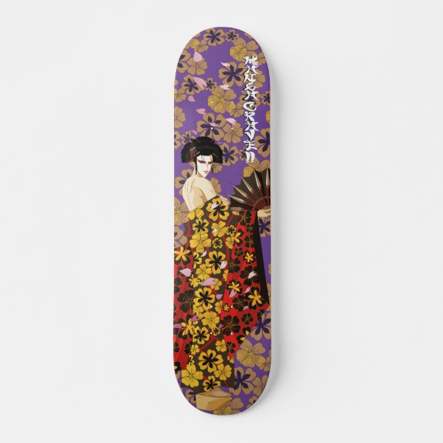 ShadowedMasters_Geisha_purple Skateboard (Front)