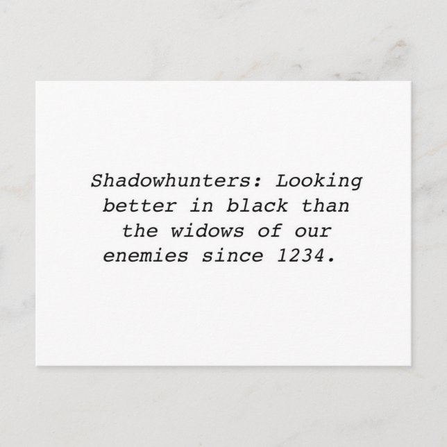 Shadowhunters Postcard (Front)