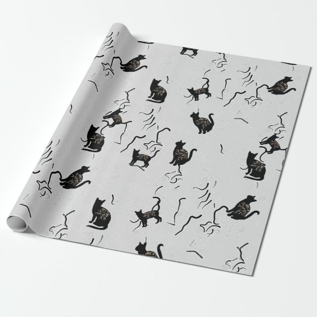 Shadowing Moon Wrapping Paper (Unrolled)