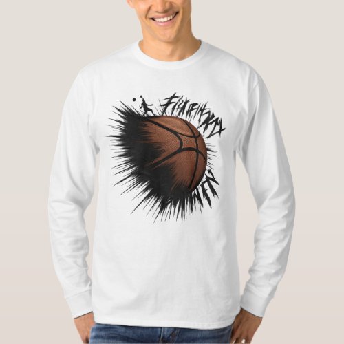 Shadows and Hoops Enigmatic Basketball Art  T_Shirt