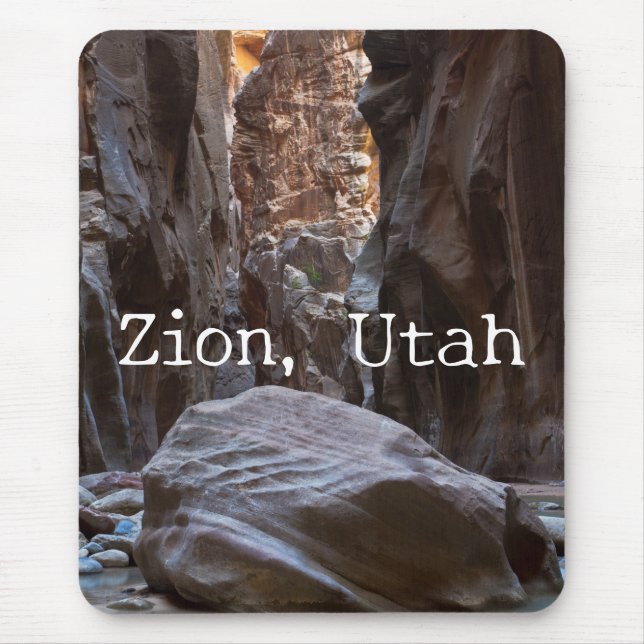 Shadows and light in the narrows. Zion, Utah Mouse Pad (Front)