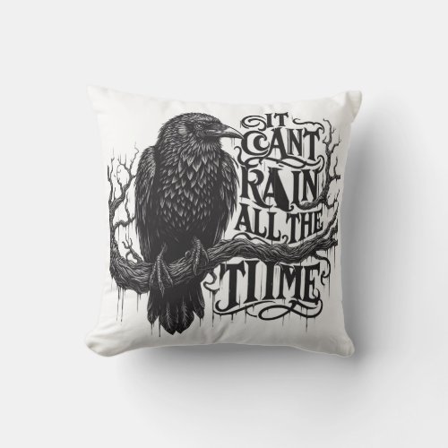Shadows Beneath the Clearing Sky Throw Pillow