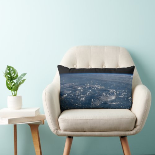 Shadows From Clouds Across The Philippine Sea Lumbar Pillow