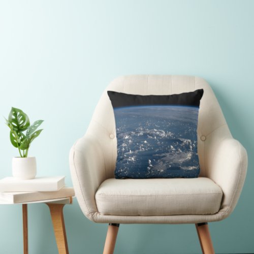 Shadows From Clouds Across The Philippine Sea Throw Pillow