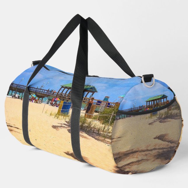 Shadows of Palm Trees Duffel Bag (Right Corner)