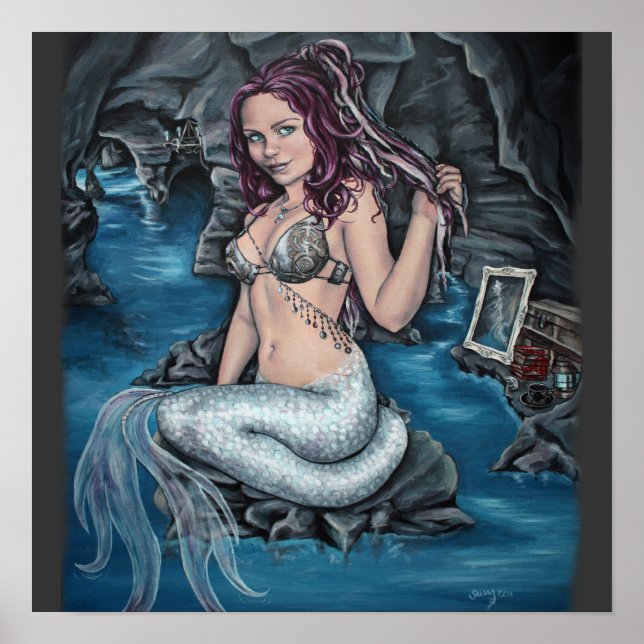 shadows of the world steampunk mermaid poster (Front)