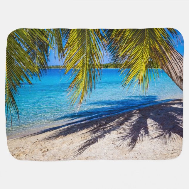 Shadows on the beach baby blanket (Horizontal)