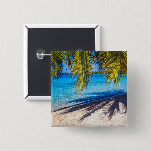 Shadows on the beach button (Front & Back)
