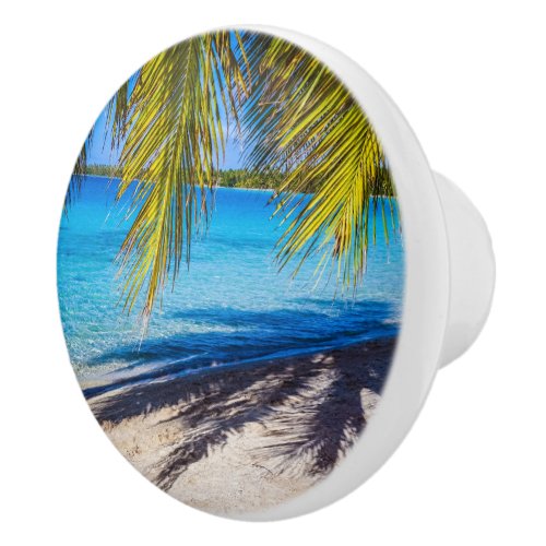 Shadows on the beach ceramic knob