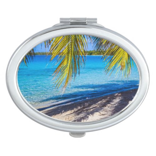 Shadows on the beach compact mirror