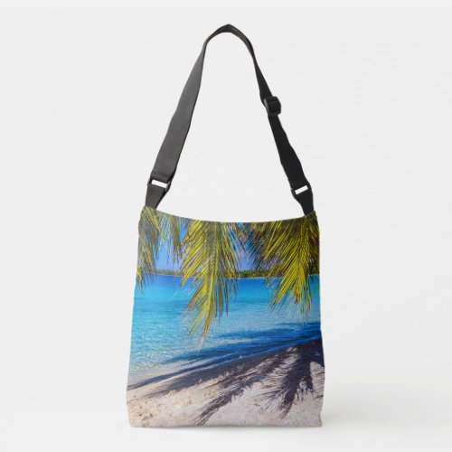 Shadows on the beach crossbody bag