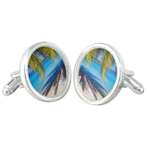 Shadows on the beach cufflinks