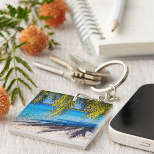 Shadows on the beach keychain