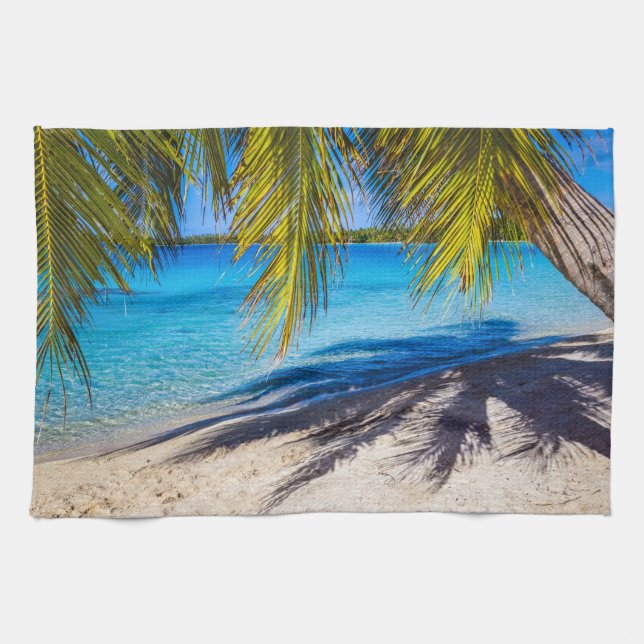 Shadows on the beach kitchen towel (Horizontal)