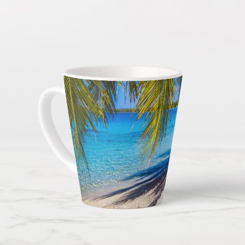 Shadows on the beach latte mug