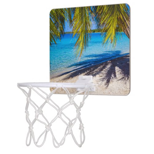 Shadows on the beach mini basketball hoop