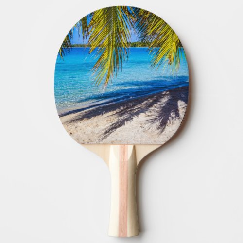 Shadows on the beach ping pong paddle
