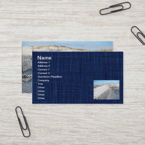 Shadows Sand Dunes and Fences Business Card