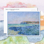 Shadows Sea Cliffs Pourville Claude Monet Postcard<br><div class="desc">A fine art postcard with an impressionist painting by Claude Monet (1840-1926),  Shadows on the Sea - The Cliffs at Pourville,  (1882). A brilliant seascape of aqua blue water and a brightly lit sky with cliffs in the background.</div>