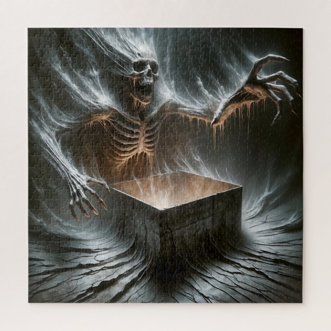 Shadowy Entity Breaking Free Jigsaw Puzzle (Vertical)