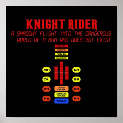 Shadowy Flight KITT Knight Rider Poster