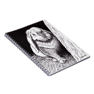 shadowy rabbit animal drawing notebook