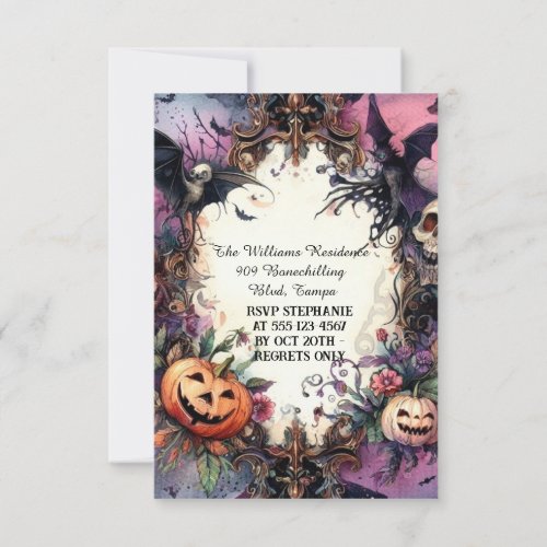 Shadowy Soiree Bespoke Halloween Invitation