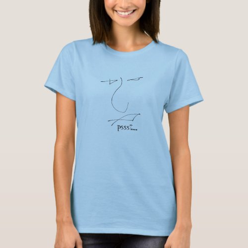 Shady character looking sideways saying pssst T_Shirt