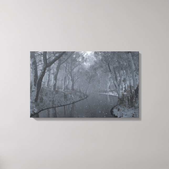 Shady Creek (Winter) Canvas Print (Front)
