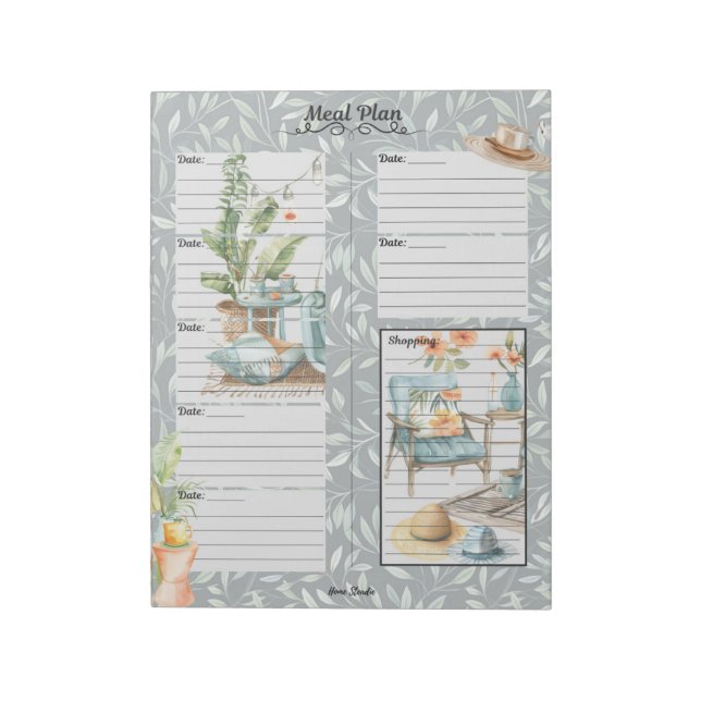 Shady Lady 7 Day Meal Planner Notepad (Rotated)