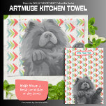 SHADY LADY -blue chow  - ArtMuse Kitchen Towels<br><div class="desc">🐾❤️ Welcome to Dog in the Kitchen, where adorable dogs, delicious recipes, and a dash of whimsy come together! ❤️ This versatile kitchen towel features original dog-inspired recipe artwork that brings charm and personality to any space—whether you’re cooking at home or setting up at a dog show. 🐾 Perfect for...</div>