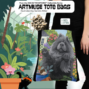 SHADY LADY the Blue Chow Tote Bag